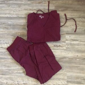 Maroon butter soft scrubs